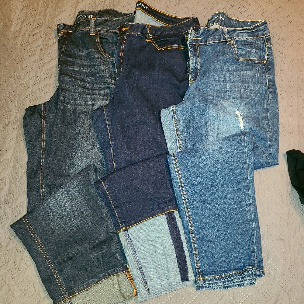 3 pairs of denim jeans